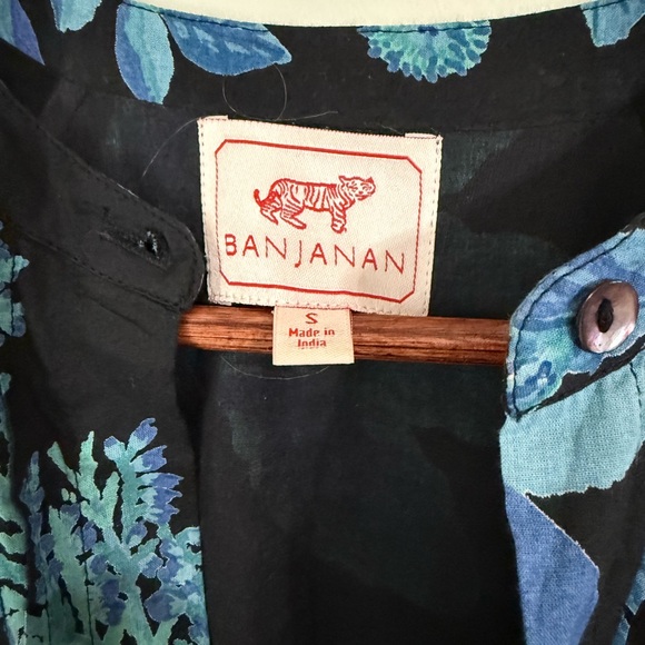 Banjanan Melany Maxi Tropical Print Dress In Hedgerow Black - Picture 5 of 6